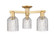 Arcadia Three Light Semi-Flush Mount in Brushed Brass (405|716-3F-BB-G559-5CL)