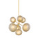 Zaley Seven Light Chandelier in Aged Brass (428|H1073807-AGB)