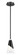 Aimie One Light Pendant in Matte Black (224|828P6-ROD-MB)