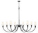 Claudelle Eight Light Chandelier in Matte Black (224|4014-65MB)