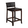 Dylan Counter Height Stool in Dark Brown Rattan|Dark Brown Leather (550|SCH-160140)