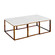 Stevens Coffee Table in Antique Textured Gold|White Seagrass|Clear Resin (550|SCH-151580)