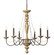 Maybel Chandelier in Off-White Washed Wood w/ Antique Iron Metal (580|CH3)
