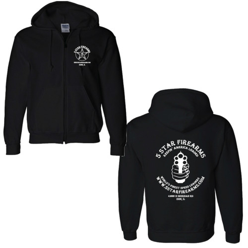 5 Star Firearms Full Zip Hoodie - 5 Star Firearms