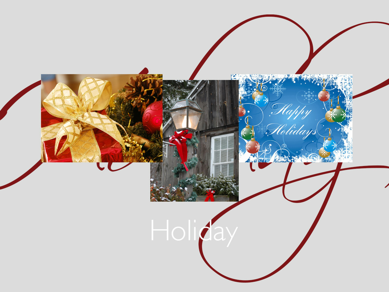 Holiday banner featuring three best-selling Holiday cards