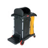 High-security Healthcare Cleaning Cart, 22w X 48.25d X 53.5h, Black