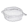 Clearseal Hinged-lid Plastic Containers, 8.25 X 8.25 X 3, Clear, 125/pack, 2 Packs/carton Clearseal Hinged-lid Plastic Containers, 8.25 X 8.25 X 3, Clear, 125/pack, 2 Packs/carton