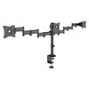 Articulating Quad Monitor Arms, For 13" To 27" Monitors, 360 Deg Rotation, 45 Deg Tilt, 180 Deg Pan, Black, Supports 18 Lb