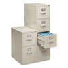 510 Series Vertical File, 4 Legal-size File Drawers, Putty, 18.25" X 25" X 52"