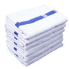 White Pool Towel with Blue Center Stripe White Pool Towel with Blue Center Stripe