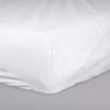 Ganesh T200 Oxford Superblend White Fitted Sheet, 39" x 80" x 12" Twin Size
