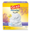 Glad Odorshield With Febreze, Drawstring, 13 Gal, Mediterranean Lavender Scent, 10.18" X 9.81", White, 110/box Glad Odorshield With Febreze, Drawstring, 13 Gal, Mediterranean Lavender Scent, 10.18" X 9.81", White, 110/box