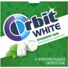 Orbit White Sugar Free Spearmint Gum, 15 Piece, 9 Per Box, 10 Per Case