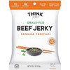 Think Jerky Sesame Teriyaki Beef Jerky Case, 2.2 Ounce, 8 Per Pack, 6 Per Case