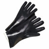 Anchor Brand PVC-Coated Jersey-Lined Gloves, Rough Grip, 12 in, Large, Black, 12 Pairs