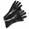 Anchor Brand PVC-Coated Jersey-Lined Glove, Sandpaper Grip, 14 in, Large, Black, 12 Pairs