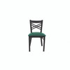JMC Furniture X Series Chair, Supports Up To 300 Lb, 18" Seat Height, Green Seat, Black Back, Black Base
