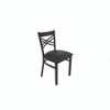 JMC Furniture X Series Chair, Supports Up To 300 Lb, 18" Seat Height, Black Seat, Black Back, Black Base