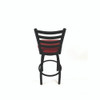JMC Furniture Boggs Series Barstool, Supports Up To 300 Lb, 30.5" Seat Height, Burgundy Seat, Black Back, Black Base
