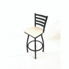 JMC Furniture Boggs Series Barstool, Supports Up To 300 Lb, 30.5" Seat Height, Cream Seat, Black Back, Black Base