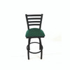 JMC Furniture Boggs Series Barstool, Supports Up To 300 Lb, 30.5" Seat Height, Green Seat, Black Back, Black Base