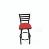 JMC Furniture Boggs Series Barstool, Supports Up To 300 Lb, 30.5" Seat Height, Red Seat, Black Back, Black Base