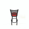 JMC Furniture Boggs Series Barstool, Supports Up To 300 Lb, 30.5" Seat Height, Red Seat, Black Back, Black Base