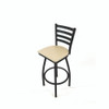 JMC Furniture Boggs Series Barstool, Supports Up To 300 Lb, 30.5" Seat Height, Taupe Seat, Black Back, Black Base