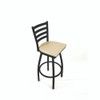 JMC Furniture Boggs Series Barstool, Supports Up To 300 Lb, 30.5" Seat Height, Taupe Seat, Black Back, Black Base