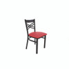 JMC Furniture X Series Chair, Supports Up To 300 Lb, 18" Seat Height, Red Seat, Black Back, Black Base
