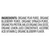 Happy Tot Organic Fiber & Protein Pears Blueberries & Spinach, 4 Ounce, 8 Per Pack, 2 Per Case