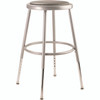 NPS 6400 Series Height Adjustable Hd Vinyl Padded Steel Stool, Backless, Supports 500 Lb, 18.5"-26.5" Seat Height, Gray Seat/base