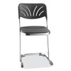 NPS 6600 Series Elephant Z-stool With Backrest, Supports Up To 500 Lb, 18" Seat Height, Black Seat, Black Back, Chrome Frame