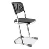 NPS 6600 Series Elephant Z-stool With Backrest, Supports Up To 500 Lb, 18" Seat Height, Black Seat, Black Back, Chrome Frame