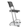 NPS 6600 Series Elephant Z-stool With Backrest, Supports Up To 500 Lb, 22" Seat Height, Black Seat, Black Back, Chrome Frame