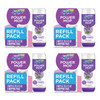 Swiffer Powermop Cleaning Solution And Pads Refill Pack, Lavender, 25.3 Oz Bottle And 5 Pads Per Pack, 4 Packs/Cs