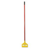 Invader Fiberglass Side-gate Wet-mop Handle, 60", Red/yellow