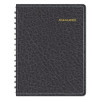 Four-person Group Undated Daily Appointment Book, 10.88 X 8.5, Black Cover, 12-month (jan To Dec): Undated