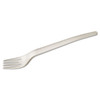 Plantware Compostable Cutlery, Fork, 6", Pearl White, 50/pack, 20 Pack/carton