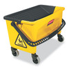Rubbermaid® Hygen Press Wring Bucket For Microfiber Flat Mops, Yellow, 1/Carton