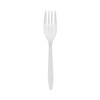 Fieldware Cutlery, Fork, Mediumweight, White, 1,000/carton