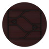 Round Wood Folding Table, 59 Dia X 29.13h, Mahogany