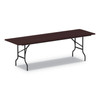Alera Wood Folding Table, 95.88w X 29.88d X 29.13h, Mahogany