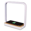 OttLite Wireless Charging Station With Night Light, USB, Whites