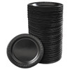 Dart Quiet Classic Laminated Foam Dinnerware, Plate, 9" Dia, Black, 125/pack, 4 Packs/carton