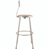 NPS 6200 Series Heavy Duty Steel Stool With Backrest, Supports Up To 500 Lb, 30" Seat Height, Brown Seat, Gray Back/base