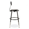 NPS 6400 Series Height Adjustable Heavy Duty Vinyl Steel Stool With Backrest, Supports 300 Lb, 19" To 27" Seat Height, Black