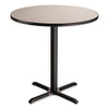 NPS Cafe Table, 36" Diameter X 36h, Round Top/x-base, Gray Nebula Top, Black Base