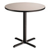 NPS Cafe Table, 36" Diameter X 36h, Round Top/x-base, Gray Nebula Top, Black Base