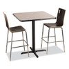 NPS Cafe Table, 36w X 36d X 42h, Square Top/x-base, Gray Nebula Top, Black Base